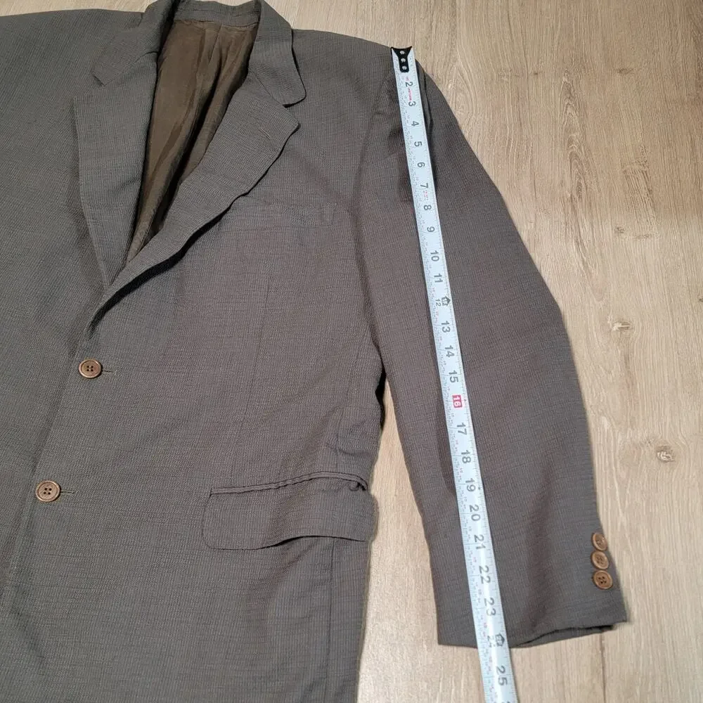 Canali Wool Sport Coat‎ Mens Size 56R Brown Saks Professional Blazer Jacket FLAW